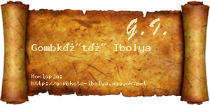 Gombkötő Ibolya névjegykártya